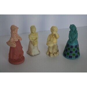 Lot of 4 Vintage Avon Figurine Perfume Cologne Bottles
